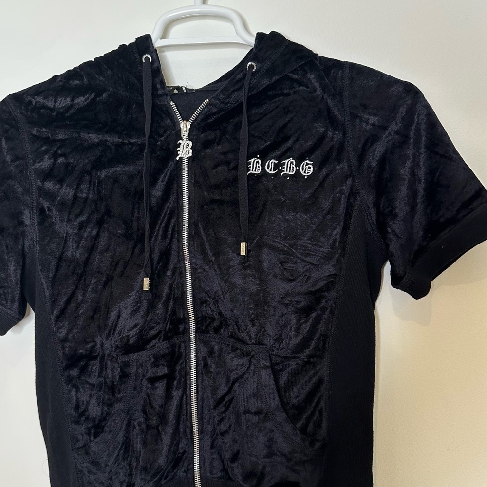 BCBGMAXARZIA vintage black rhinestone embellished top - Picture 2 of 16